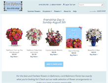 Tablet Screenshot of lordbaltimoreflorist.net